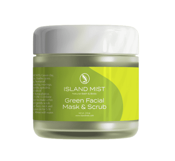 Green Facial Mask And Scrub